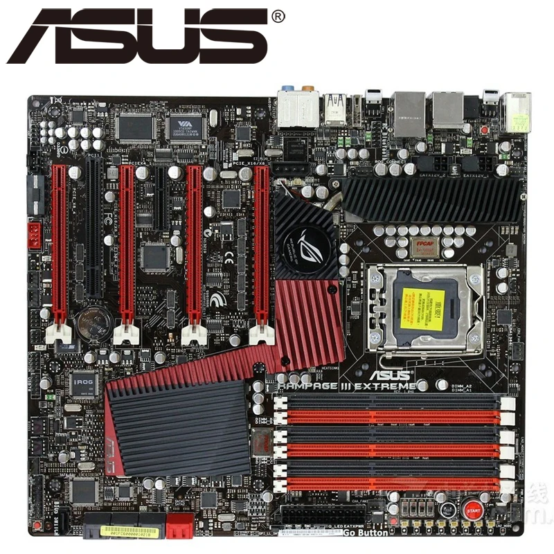 Материнская плата Asus Rampage III Extreme для настольного компьютера X58 Socket LGA 1366 i7 Extreme DDR3 24G ATX UEFI биос оригинальная б/у материнская плата