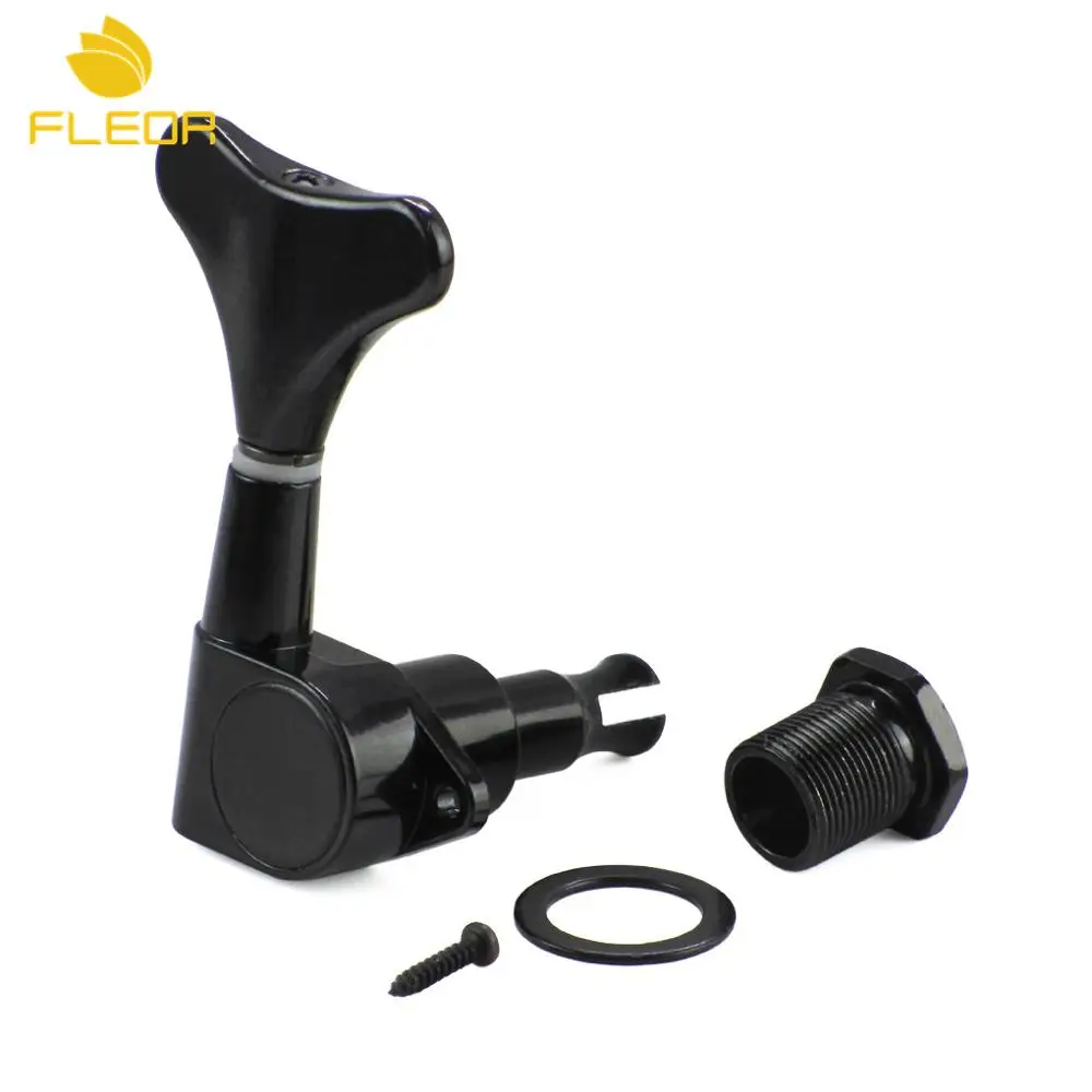 1pcs Right FLEOR 1 шт. 1л или 1R черная запечатанная Гитара Бас Тюнинг колышки ключи машинные головки тюнер - Цвет: 1pcs Right