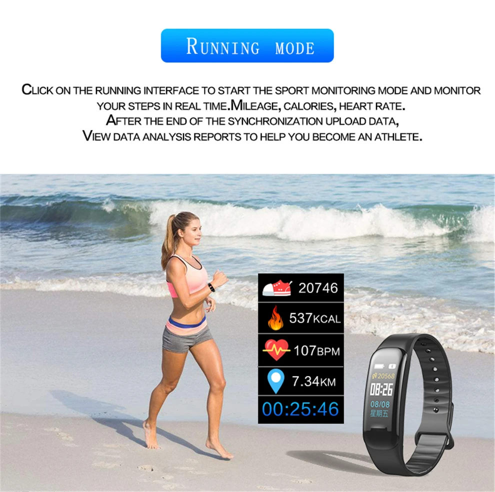 RollsTimi повседневные мужские умные браслеты сердечный ритм SmartWatch женские фитнес-трекер шагомер спортивные наручные часы IOS Android