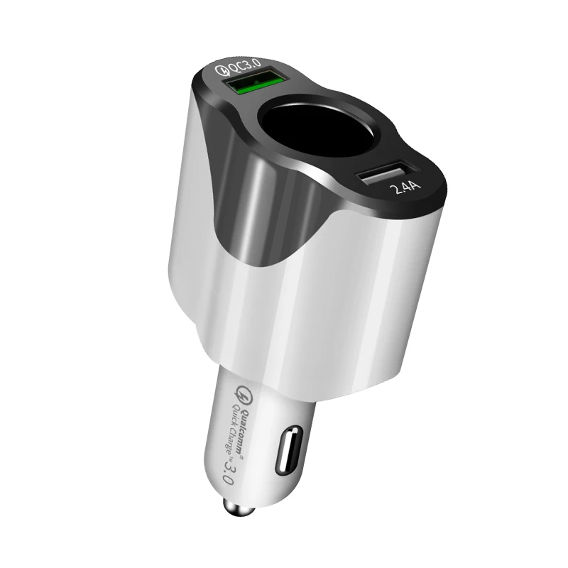 120 Вт Переходник USB для зарядки в машине Быстрая зарядка вольтметр прикуриватель