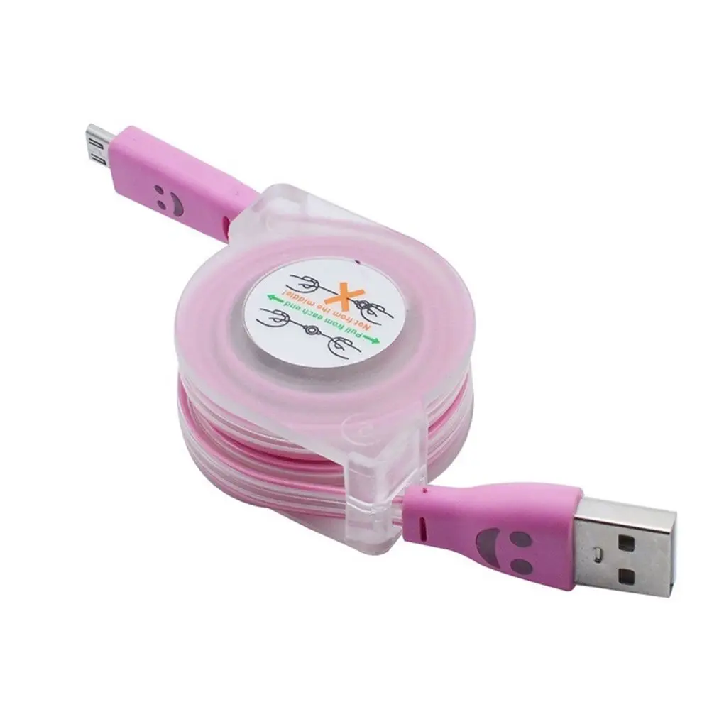 NO.6 Выдвижной светодиодный светильник Micro USB кабель светящаяся Замена для Android порт кабель для передачи данных зарядное устройство для телефона - Цвет: NO.6