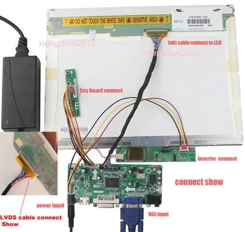 Новый комплект Latumab для B140EW01 V.1 ( HDMI + DVI VGA) плата контроллера ЖК экрана NT68676
