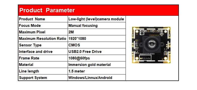 IMX291 датчик низкий светильник 2MP NIR 60fps модуль камеры Звездный светильник usb интерфейс камера доступна для системы Android