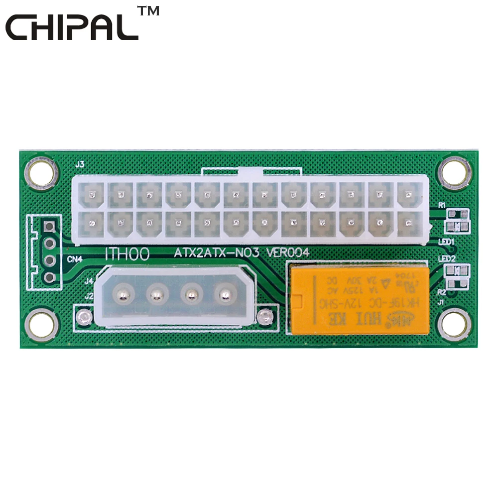 CHIPAL 10 шт. ATX 24 контакта на 4 двойной блок питания синхронизация стартер удлинитель
