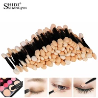 30pcs disposable eyeshadow make up brush dual sided sponge nylon sets eye shadow brushes makeups for cosmetic applicator makeup
