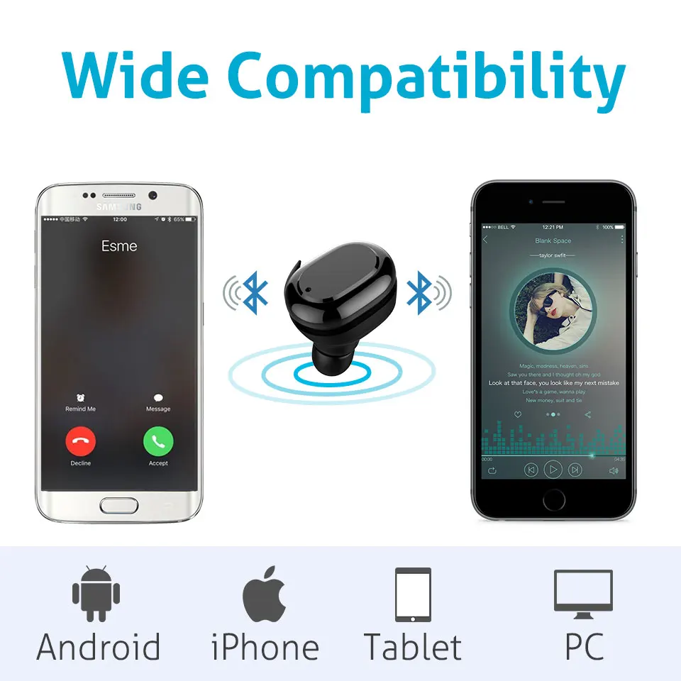 Meidong HE3 СПЦ bluetooth наушники true Беспроводные с Зарядное устройство коробка