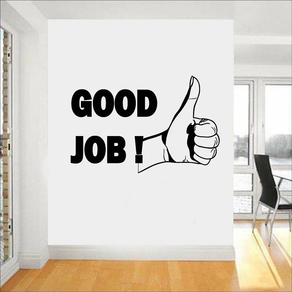 Thumb Up хорошая работа офис мотивация вдохновение фраза настенные наклейки съемное