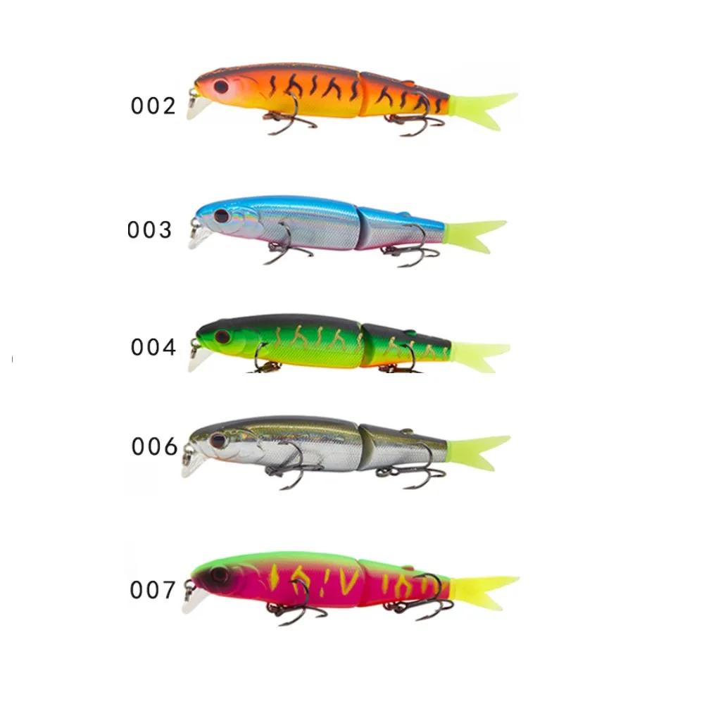 Приманка Hunthouse magallon minnow, 5 шт./партия, 9 см, 7,4 г, шарнирная приманка с крючком, приманка для ловли щуки, мягкий хвост, плавающая приманка - Цвет: one per color