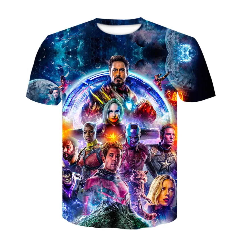 Мужская/женская футболка с 3D принтом marvel Avengers Endgame коротким рукавом в стиле
