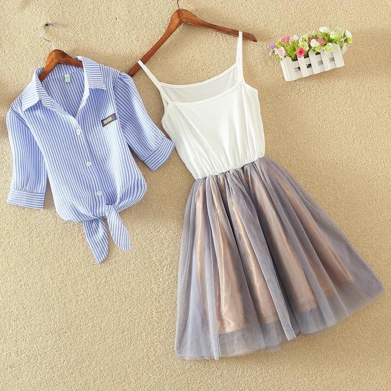 Fashion two piece set summer dress deep V-neck short sleeve sexy women knee-length suit Casual D123 | Женская одежда