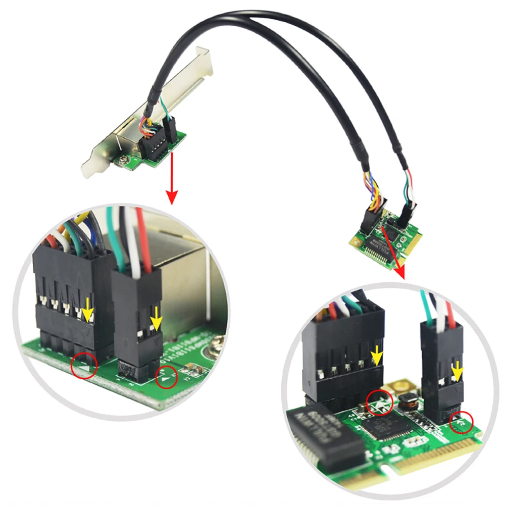 Сетевая карта mini PCIe 1 / 2 порта Gigabit Ethernet для Mini ITX PCI e к адаптеру RJ45 10/100/1000 контроллер