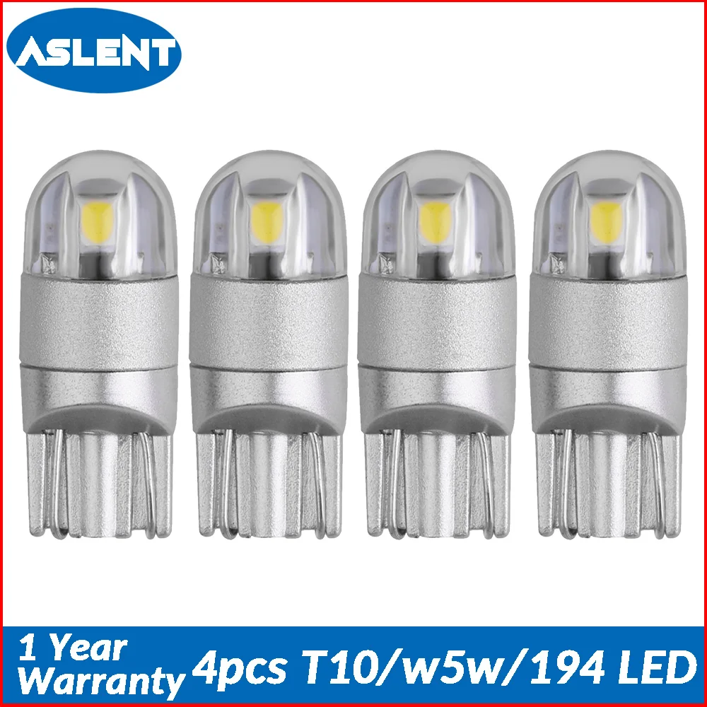Aslent 4 шт. T10 W5W 194 светодиодный 3030SMD автомобильный светильник лампы авто двери