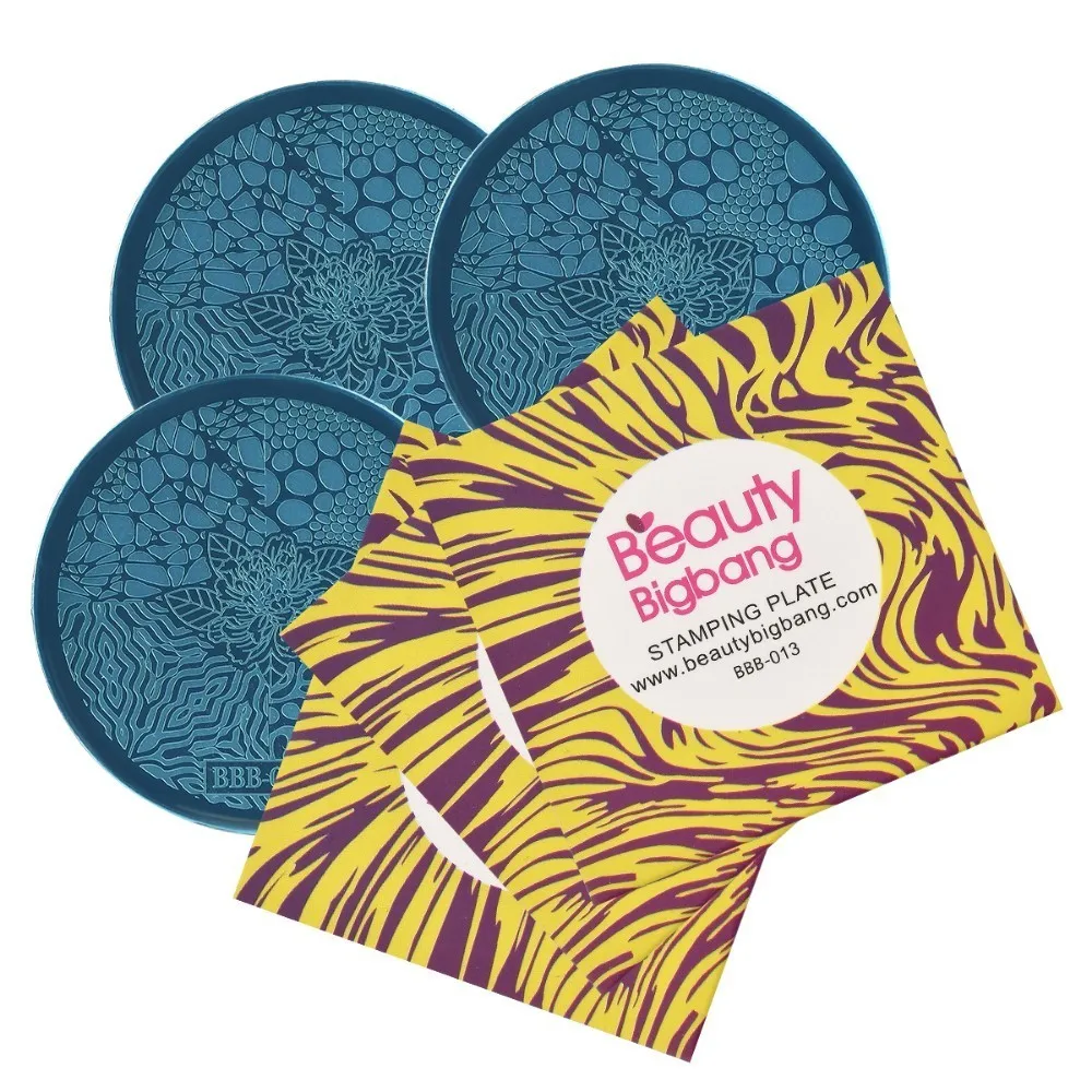 1 шт. Круглая Пластина для ногтей BeautyBigBang леопардовая пластина штамповки цветов