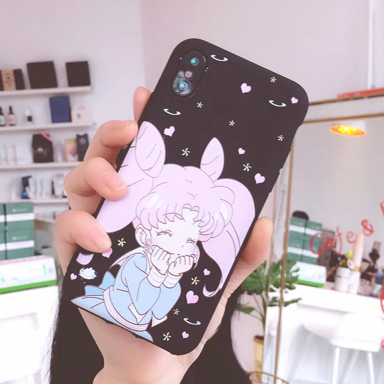 SAM S10 plus милый Сейлор Мун чехол для телефона для samsung Galaxy S10/S10e/S9 plus/S9/S8 розовая девушка мягкая задняя крышка Капа Coque