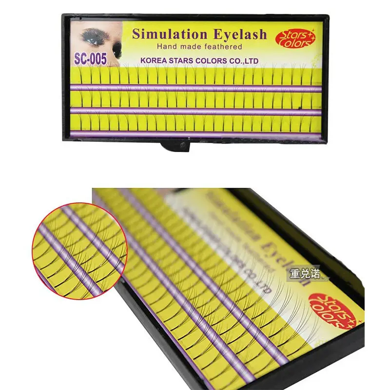 

New 3D Eye lashes Extension Natural Long Hand Made Korean Resistant Silk All Size 8mm 10mm 12mm Free Shipping