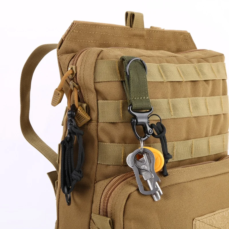 Carabiner High Strength Nylon Tactical Backpack Key Hook Webbing Buckle for Climbing Hanging System Molle Waist Belt Buckle 