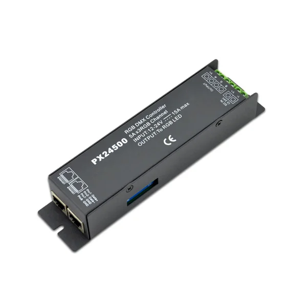 

PX24500; 5A * 3ch 180 ~ 360 Вт 12-24VDC RJ45 DIP переключатель постоянного напряжения DMX декодер