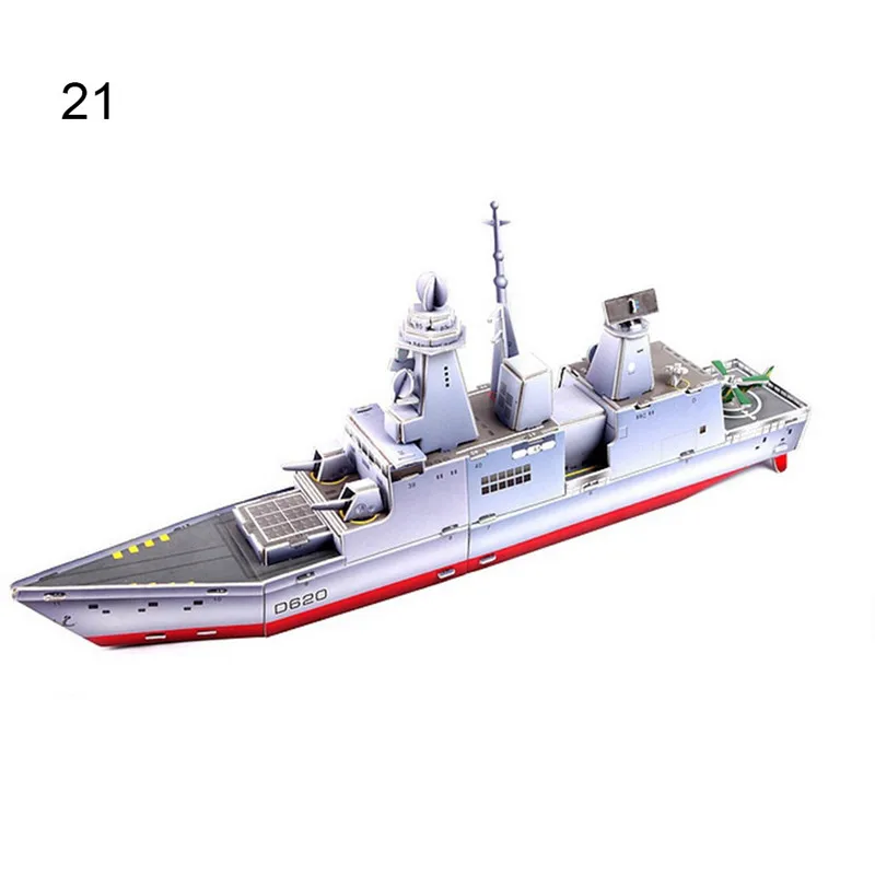 21 3D DIY головоломки детские игрушки раннего обучения ЗАМОК строительство шаблон подарок для детей Развивающие головоломки дома игрушки - Цвет: 21