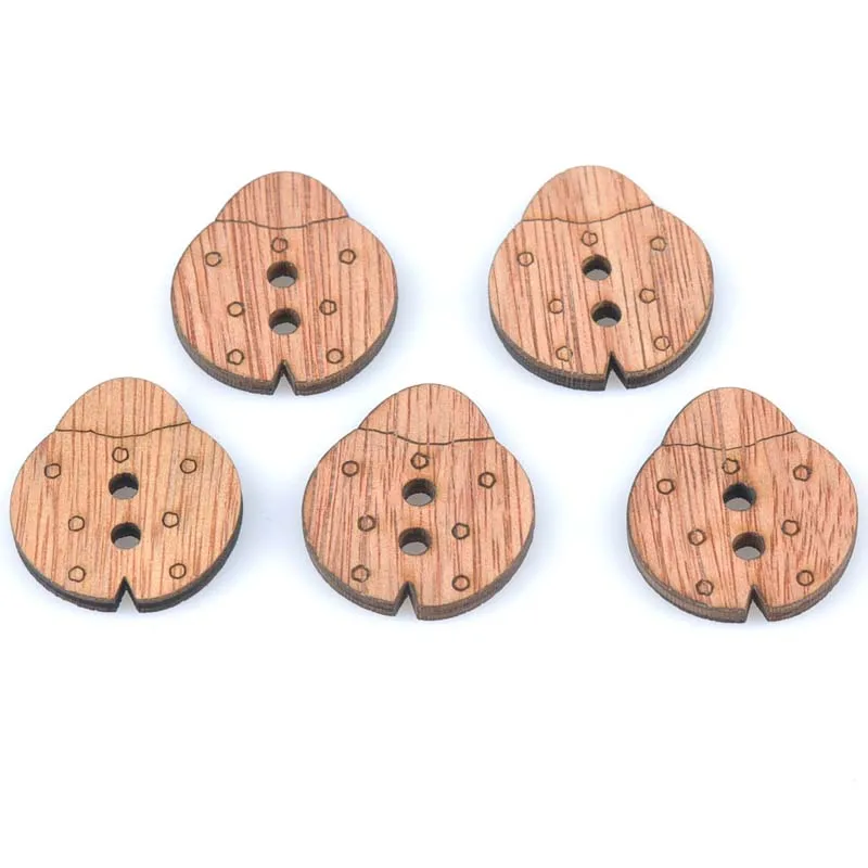 Натуральный Деревянный шаблон божьей коровки для скрапбукинга художественной коллекции для украшения дома 28x32 мм 30 шт. MT1613