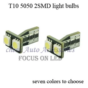 2014 new real led cruze parking t10 0.5w 5050 2smd bright light bulbs for auto w5w reading with seven colors in free shipping | Автомобили