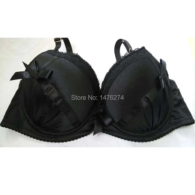 Женский бюстгальтер с бантиком черный пуш ап размеры 34B/36C|bras for full figure women|strapping