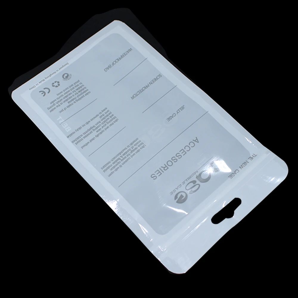 Белый прозрачный чехол для сотового телефона розничная упаковка сумки хранения