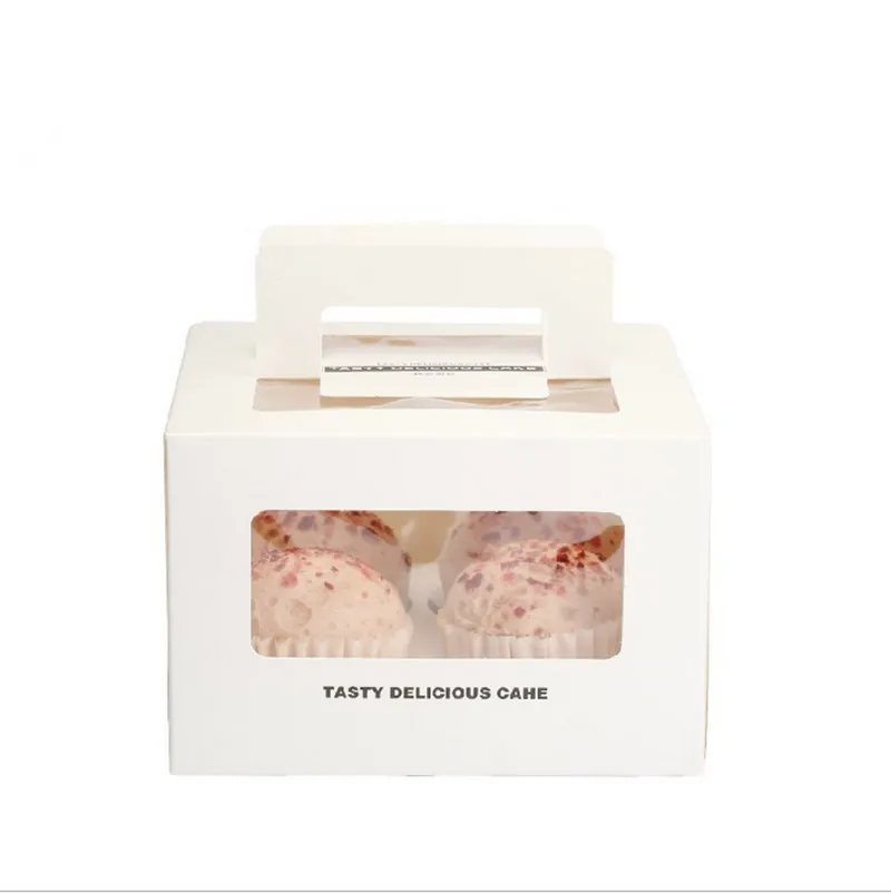 Лучший продавец! Квадратная коробка прозрачное окно с ручками переносная для