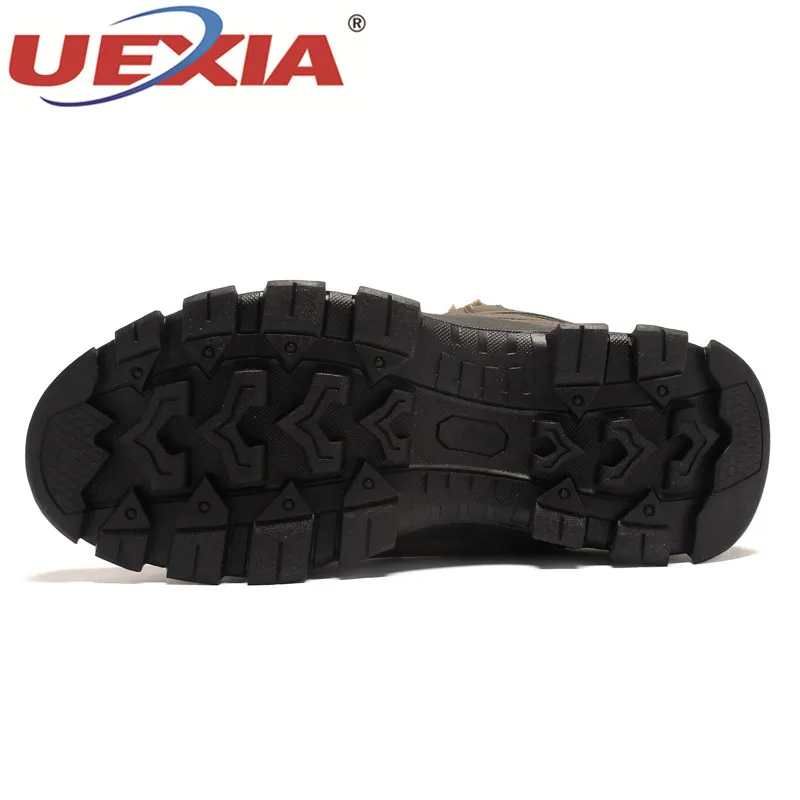 UEXIA обувь большого размера Для мужчин BootsWinter зимние сапоги Обувь на теплом меху