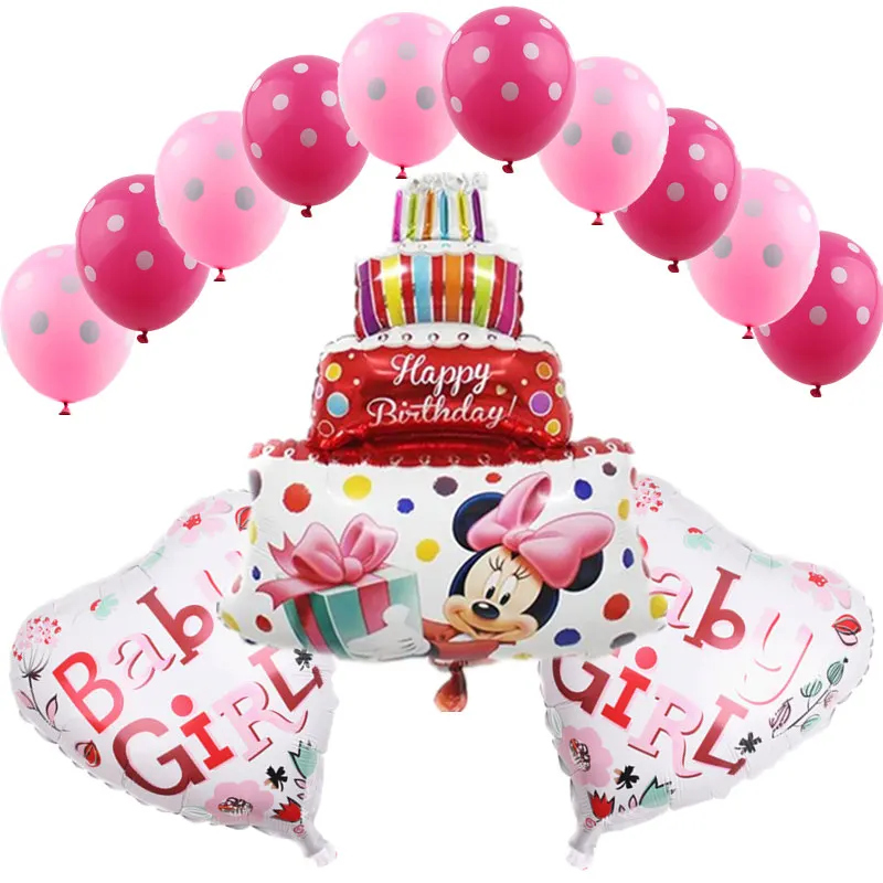 New 13pcs/lot Mickey Minnie Boys Girls Birthday Series Balloons Party Decoration High Quality | Дом и сад