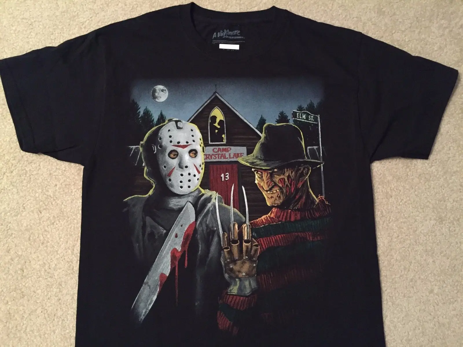 FRIDAY The 13th Джейсон Вурхиз Фредди кругер ELM STREET movie MEN'S новая футболка|Мужские