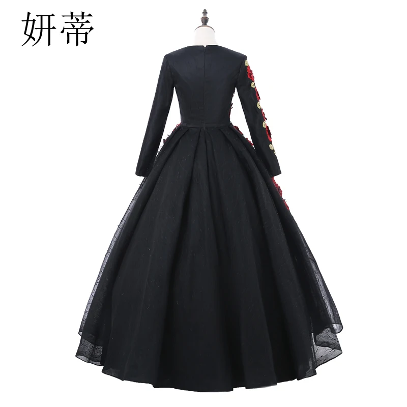 Винтажное черное кружевное бальное платье с длинным рукавом для выпускного