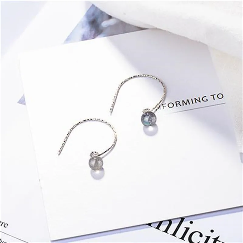 TJP Cute Crystal Ball Drop Earrings For Women Jewelry Charm Silver Plated Lady Birthday Party Accessories Girl | Украшения и