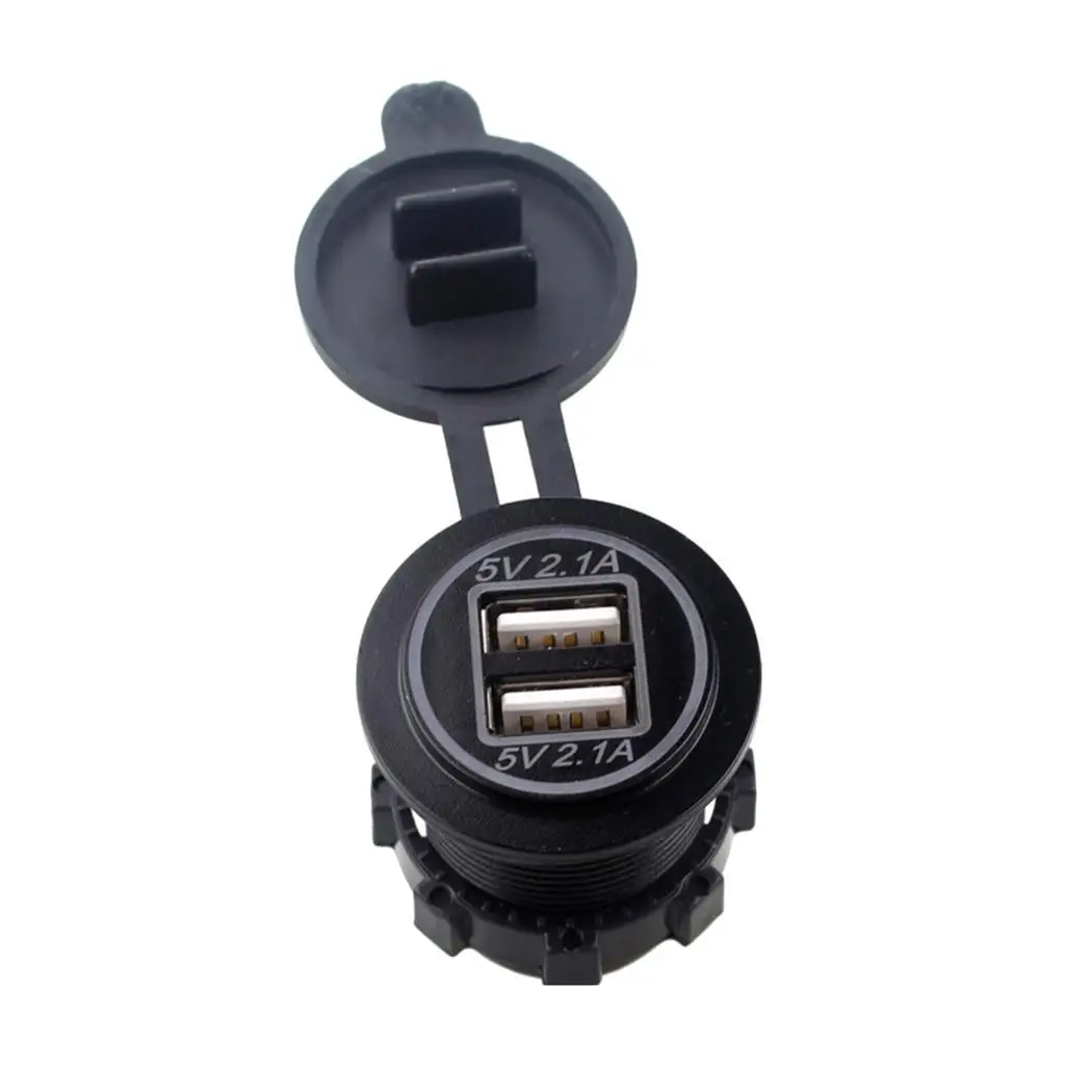 2.1A двойной зарядное устройство USB для мотоцикла 12-24 V Лодка Грузовик стильный