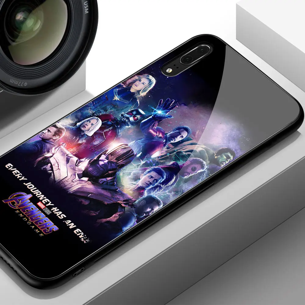 Для huawei Honor 8x чехол Мстители конец игры стеклянный чехол задняя крышка для huawei Honor 9 10 v9 v10 9i lite v20 play note 10 magic 2