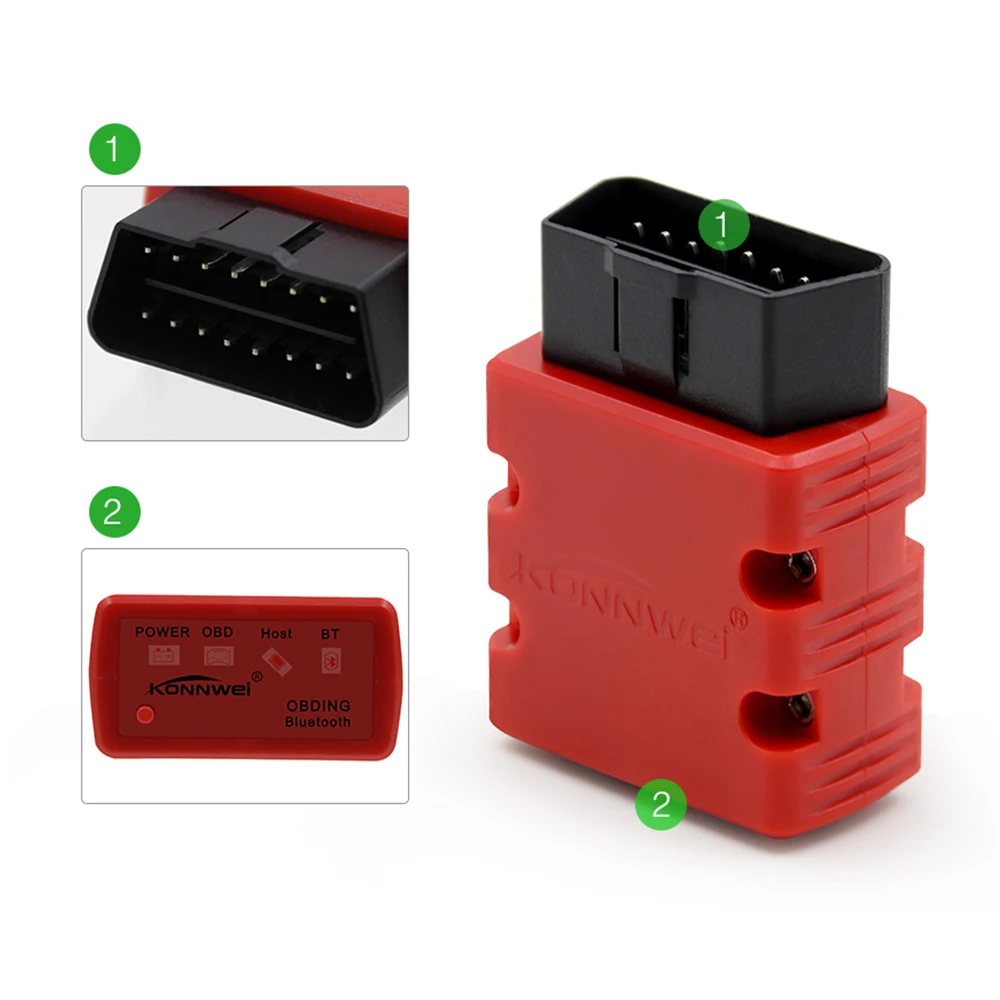 Konnwei KW902 Bluetooth/Wifi ELM327 V1.5 с PIC18F25K80 OBDII диагностические инструменты ELM 327 OBD2 код ридер Поддержка J1805 протокол