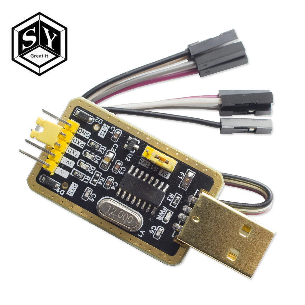1 шт. модуль Great IT CH340 вместо PL2303, CH340G RS232 к ttl модуль обновления USB к последовательному порту в девять щеток маленьких пластин