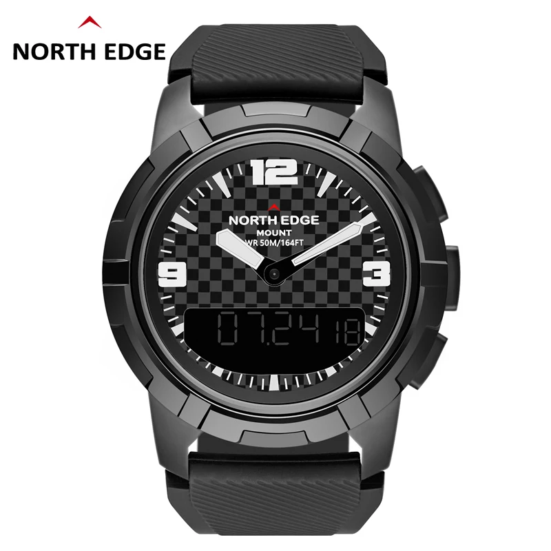 Мужские умные цифровые часы North Edge военные армейские с двойным дисплеем