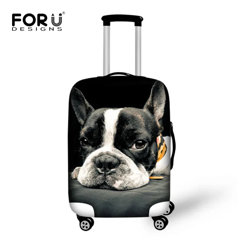 3D милый Французский бульдог водонепроницаемый чемодан защитные пылезащитные