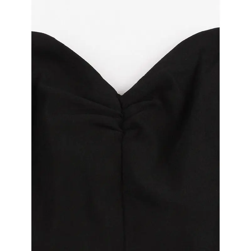 Sexy Off Shoulder Party Dress Women Backless Elegant Patchwork Black Strapless Gothic Fashion A Line Vintage White Short Dresses |