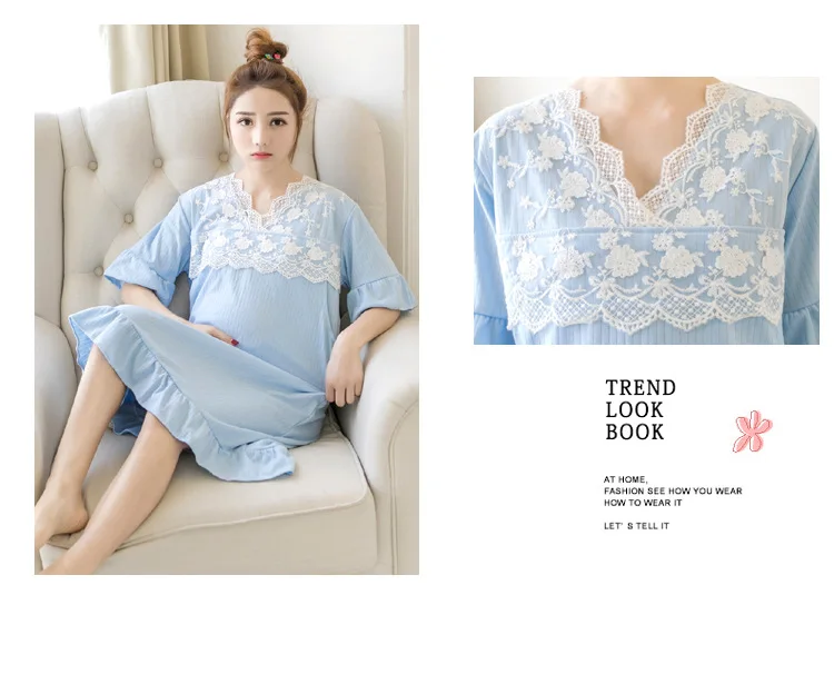 Big Size Maternity Nursing Nightdress Summer for Pregnant Women dress Pregnancy Pajamas Breast Feeding Nightgown Dress