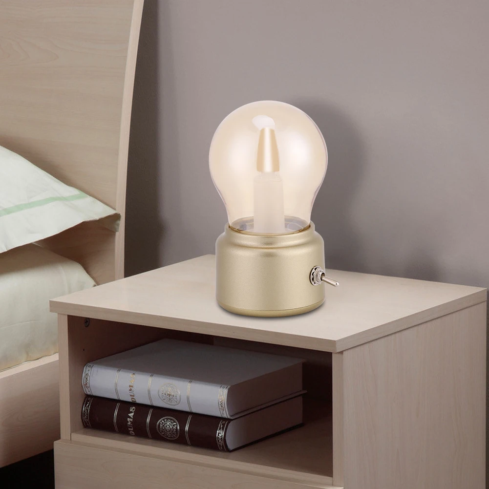 Светодиодный Ночной светильник 5W USB аккумуляторная Ночная лампа ретро прикроватная настольная лампа