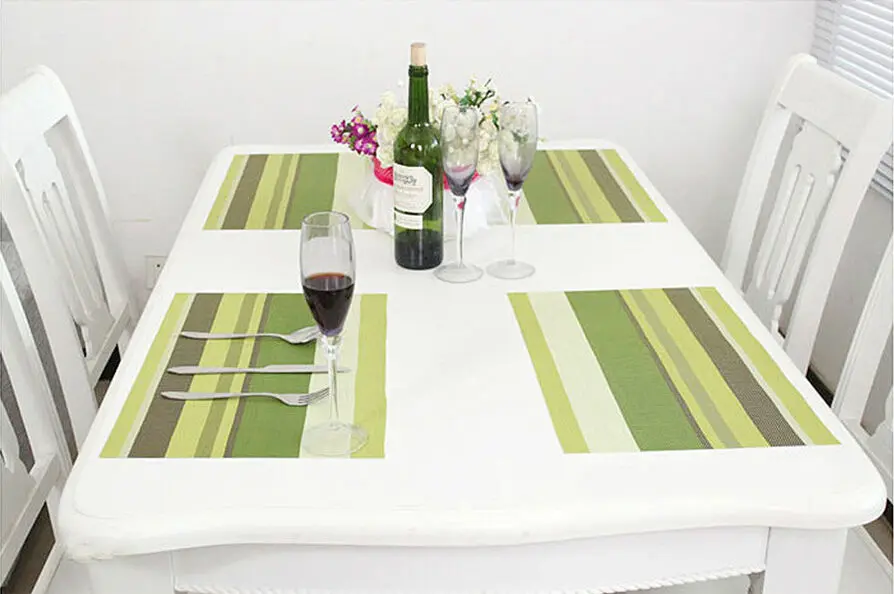 1 шт. ПВХ прямоугольные салфетки изоляция кухонная посуда коврик для столовой |