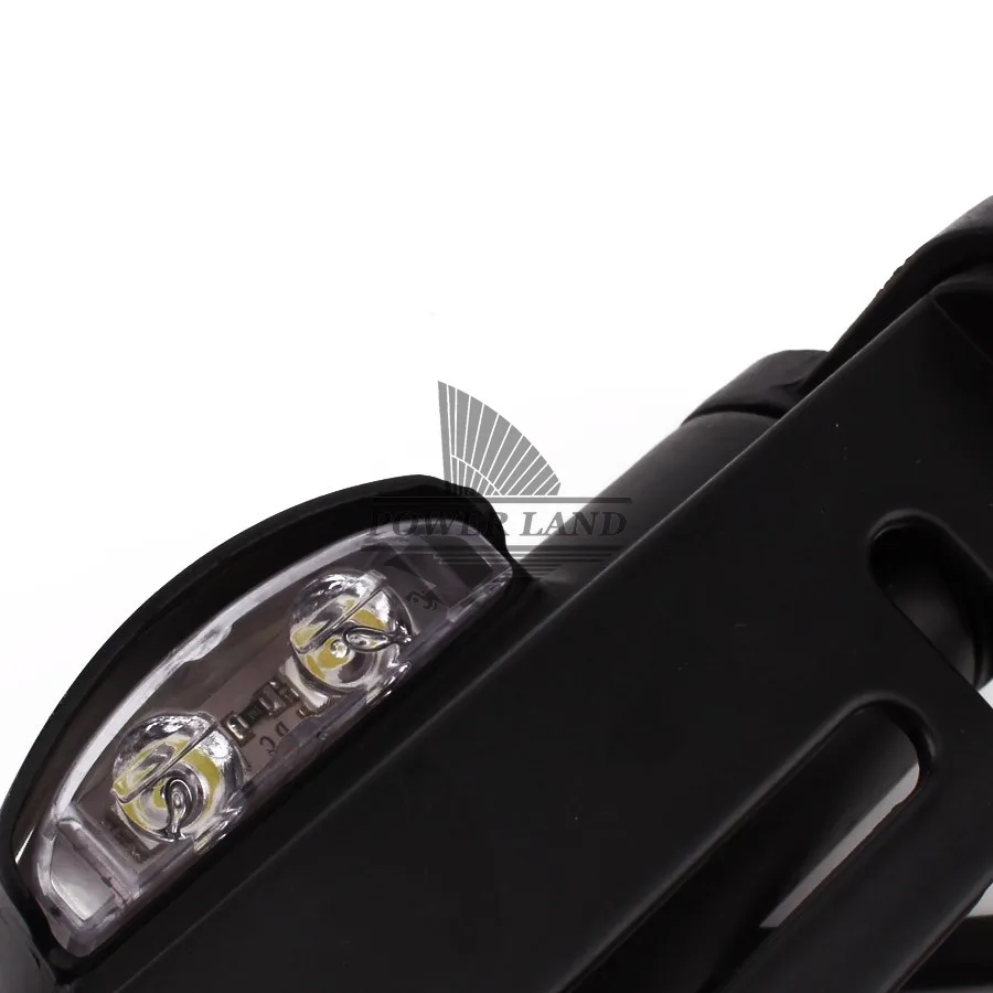 Телескопический складной боковой кронштейн для номерного знака с LED подсветкой