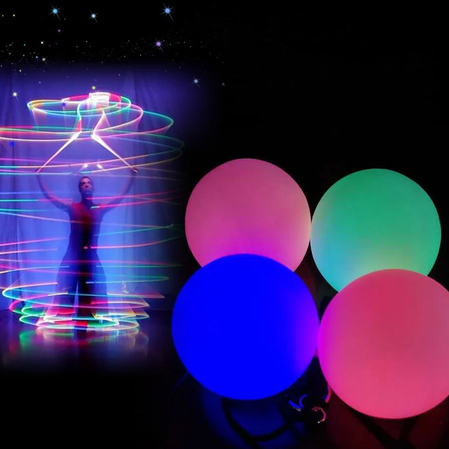 Прямая поставка 1 шт. шарики для танца живота RGB Сияющие со светодиодной