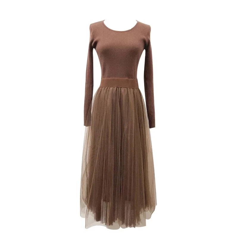 Осень Зима Новый плюс размер миди платье 2018 корейские элегантные женские