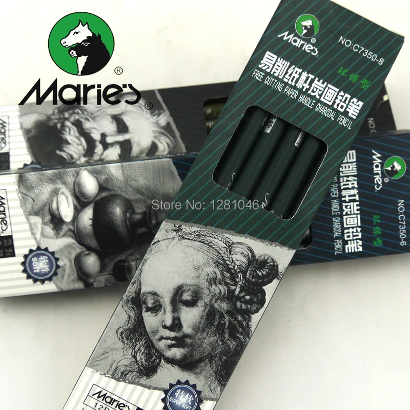 Карандаш LifeMaster Maries с древесным углем, 12 карандашейпартия, супермягкийнейтральный держатель для бумаги, товары для эскизов, хорошее качест... (art.: 781d6ac4a) - 781d6ac4a