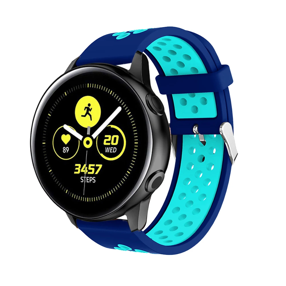 Силиконовый ремешок для часов samsung Galaxy Watch Active Band Galaxy 42 мм ремешок S2 gear мягкий спортивный 20 мм смарт-браслет ремешок для часов