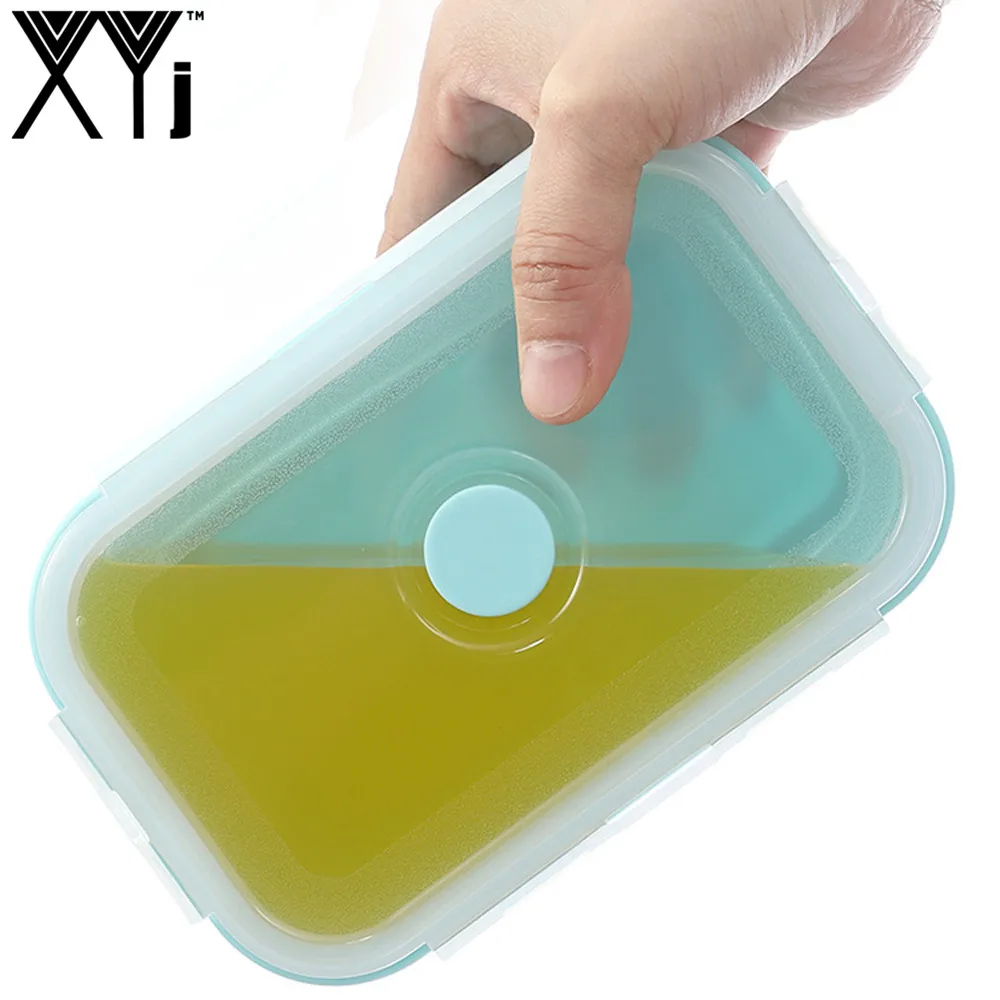 XYj Коробки для обедов 4 Комплекты из микроволновая печь посуда Еда Складной