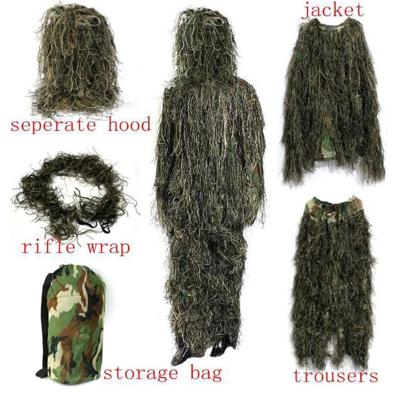 Тактическая камуфляжная военная форма Ghillie Одежда секретный охотничий Воздушный