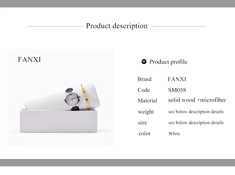 FANXI твердый деревянный дисплей часов браслет с подставкой браслет держатель с микрофиброй украшение со вставкой Органайзер витрина